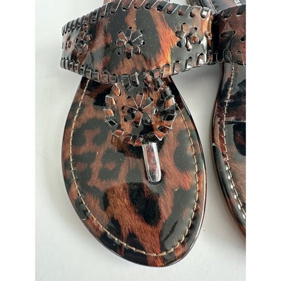 Pierre Dumas Womens Rosetta 20 Thong Sandals Size 8M Brown Animal Print Comfort - Picture 4 of 12